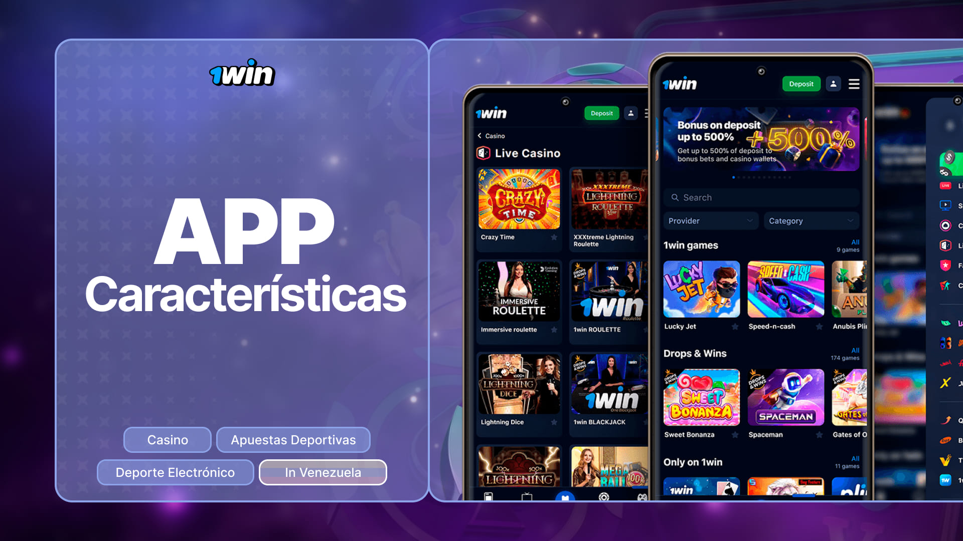 1win Venezuela General es una aplicación de plataforma móvil con una interfaz fácil de usar para facilitar el uso de la plataforma en cualquier momento y en cualquier lugar