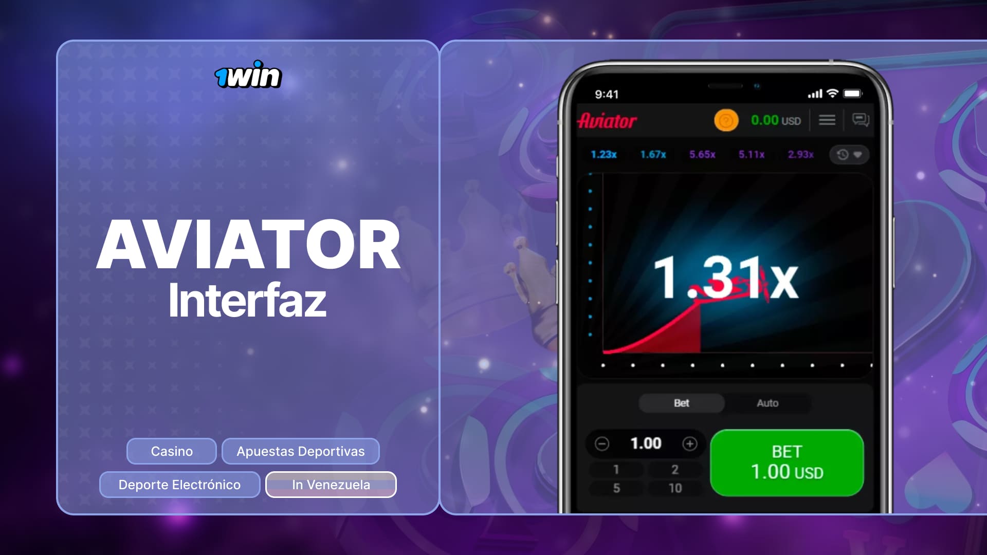 1win Venezuela: Características y funciones internas del juego Aviator