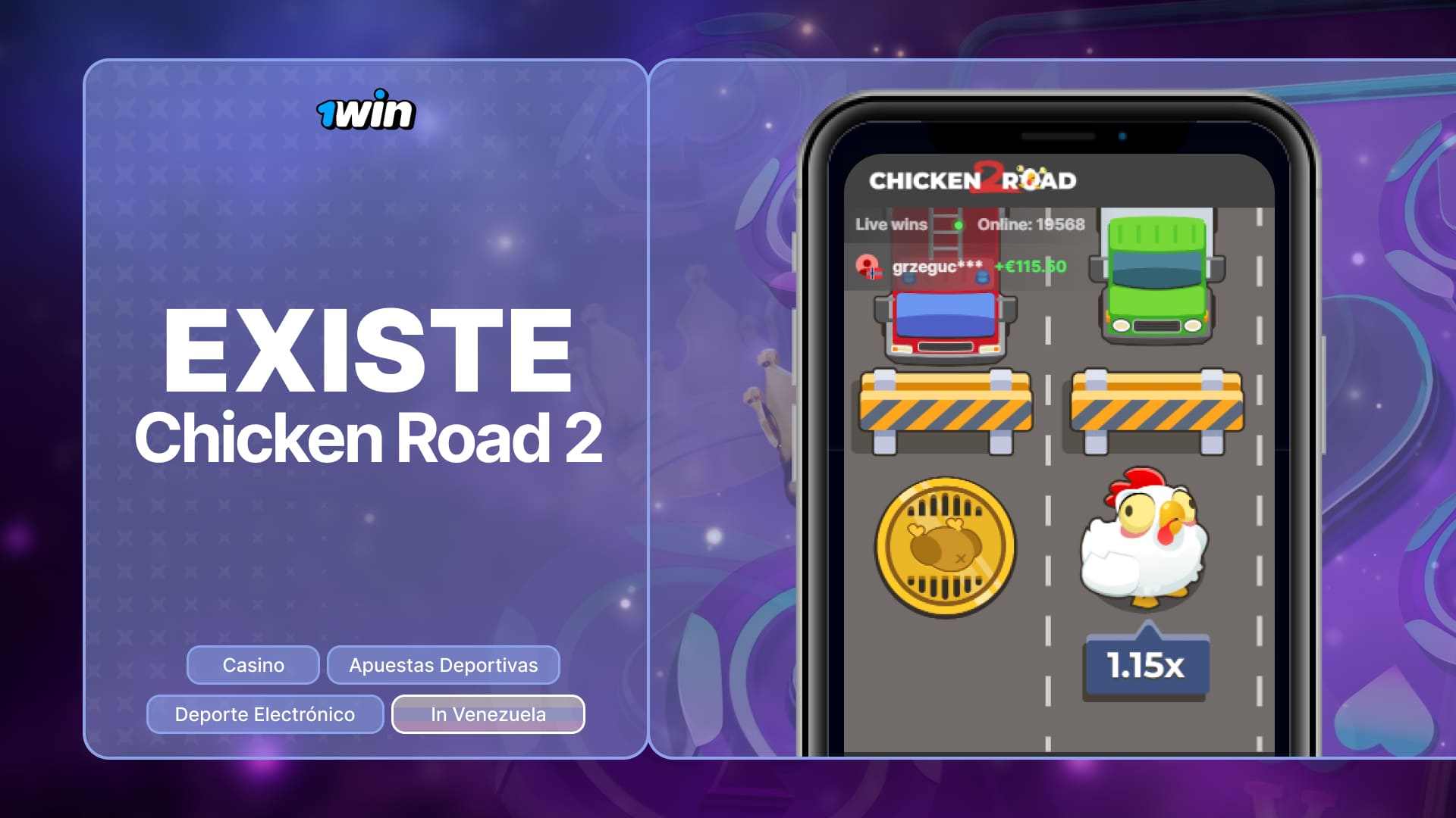 1win Venezuela: Características y funciones internas del juego Chicken Road 2