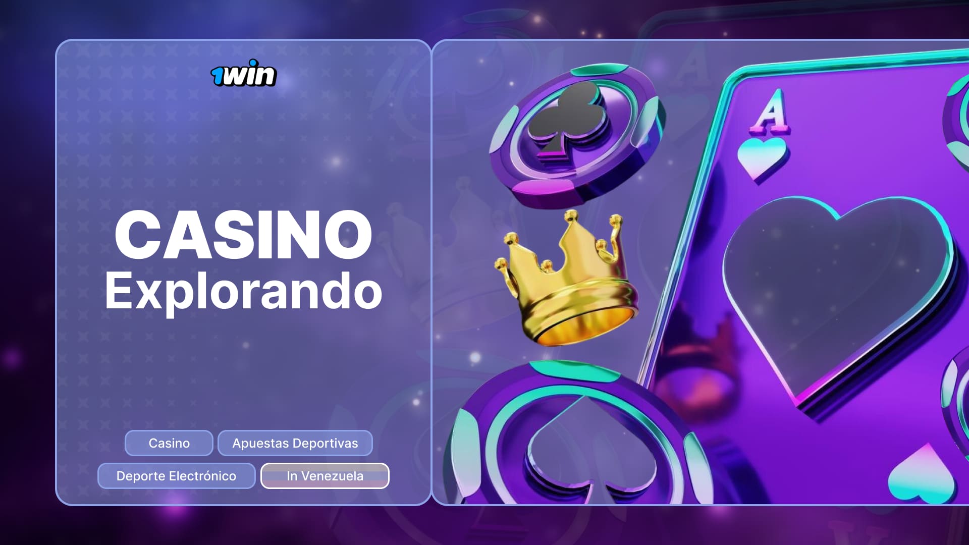 Sección de Casino General de 1win Venezuela con una gran selección de juegos de varios géneros