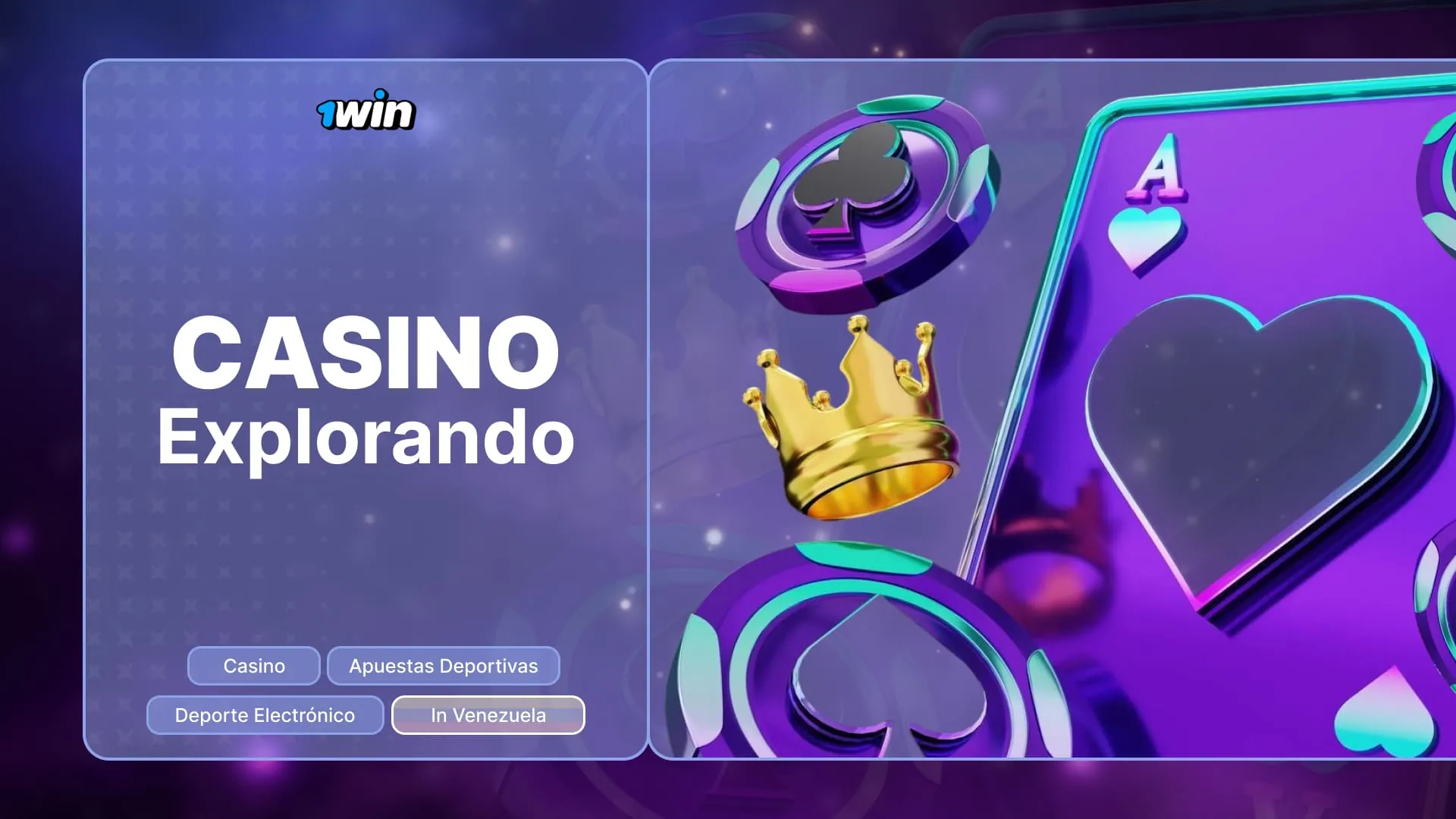 Sección de Casino General de 1win Venezuela con una gran selección de juegos de varios géneros