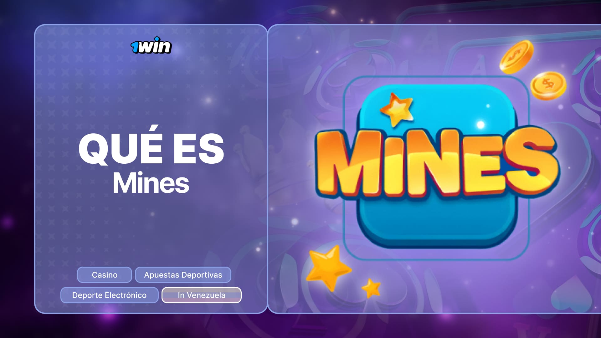 1win Venezuela: descripción detallada y especificaciones del juego Minas